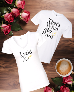 Matching Engagement T-shirts